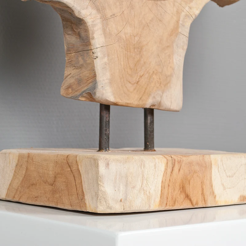 Spiegel KAKI aus Teakholz mit Holzfuß ca.55cm