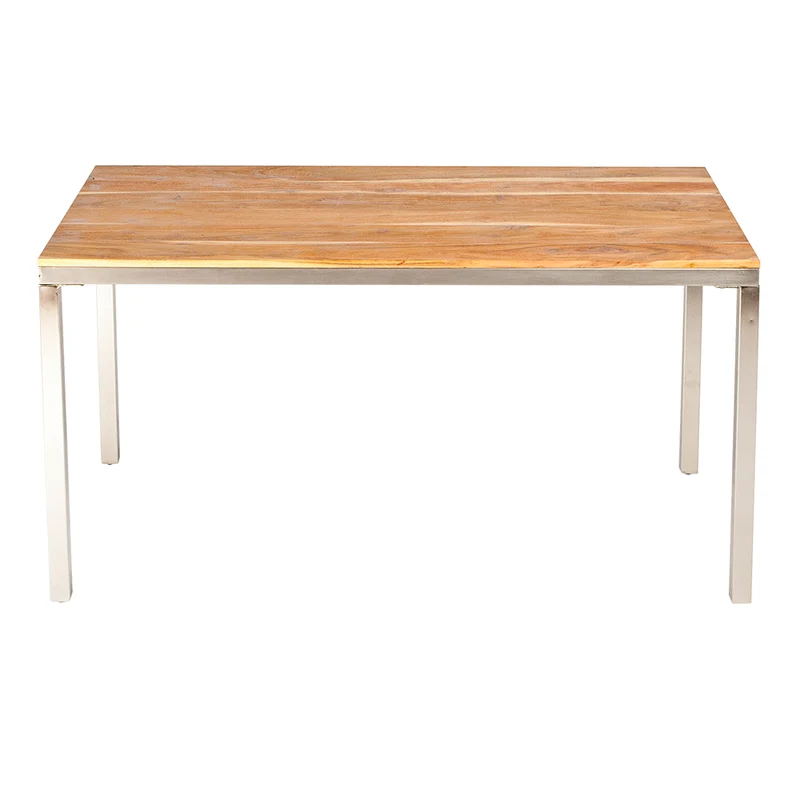 Esstisch MILLER 160x80cm Light-Brown-M / Silber Akazie