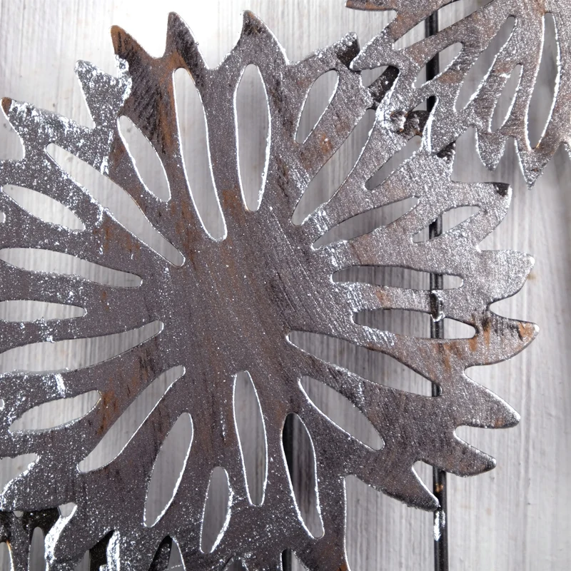 WAND DEKO "PURE FLOWERS" | Metall, 62 cm | Wanddekoration Blumen
