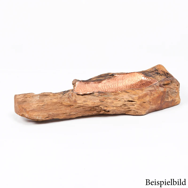Teak & Kupfer Deko-Schale TEMBAGA-Five ca. 50cm Natural