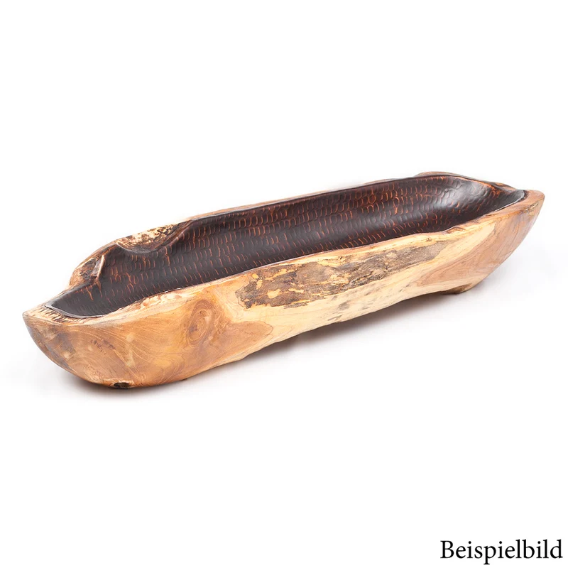 Teak & Kupfer Deko-Schale TEMBAGA-Zero ca. 60cm Natural