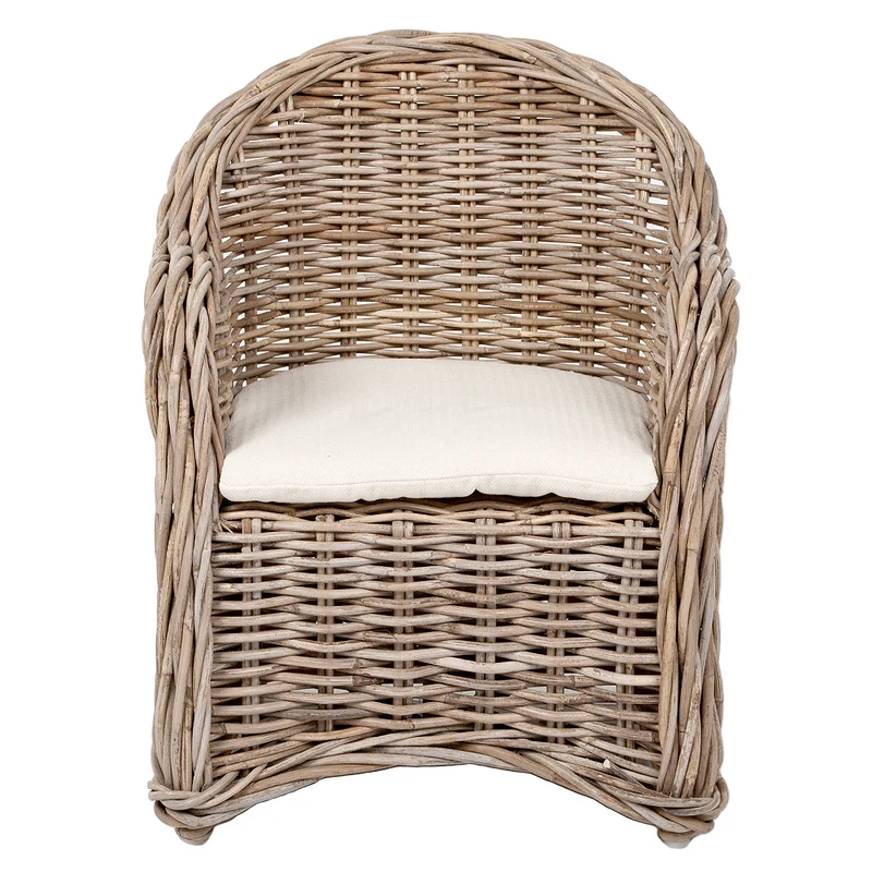 Rattan Kinder-Sessel LOTTI Natural Grey inkl. Sitzkissen ca. H60cm