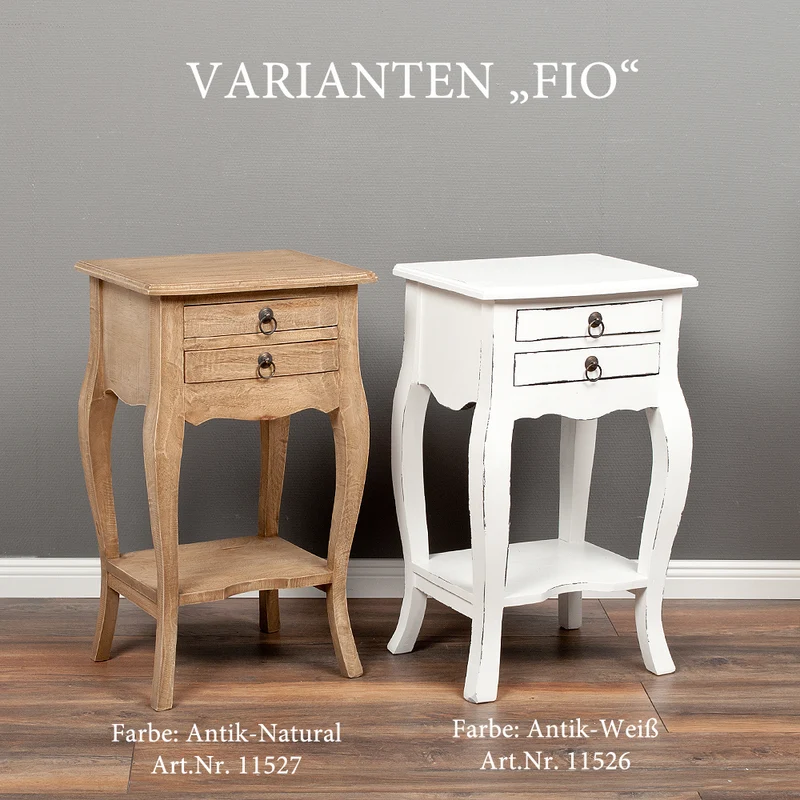 Beistelltisch FIO Mahagoni H68cm Antik-Weiß