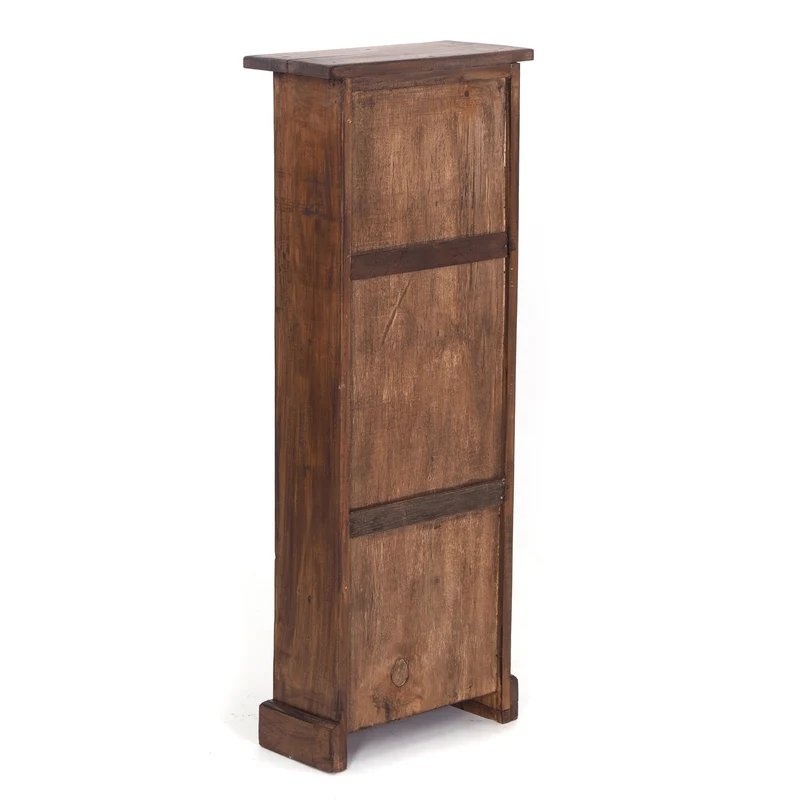 RUSTIKALES CD & BÜCHERREGAL NATURE | 94x36cm(HxB) Holzregal 10 Fächer | Farbe: 03 dunkelbraun