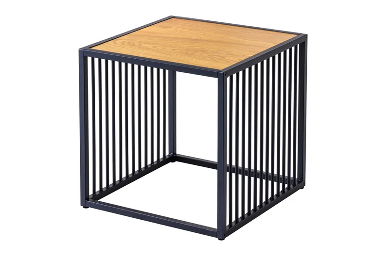 Moderner Beistelltisch STRIVE 40cm Eiche-Look Industrielles Design