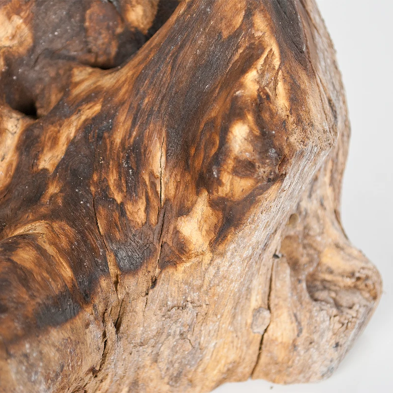 Deko-Glas Unikat DROP-5 Teak Natural Handarbeit Schale