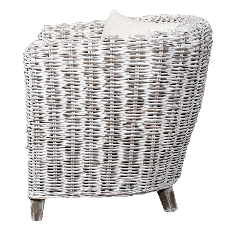 Rattan Sessel CIRCLE White Wash