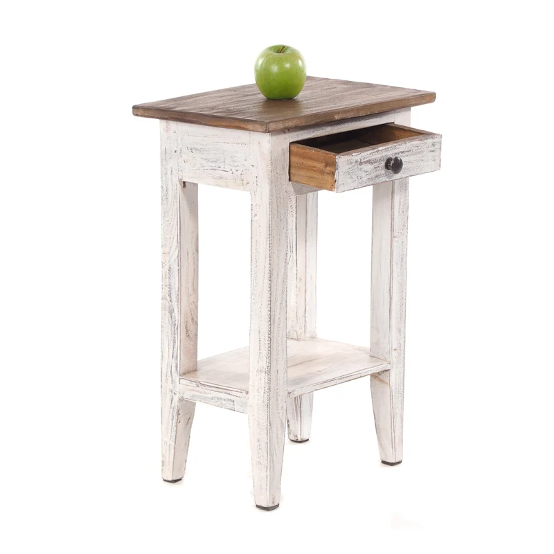 Telefontisch PLANTA | 52x34cm (HxB), Nachtschrank mit Schublade | Farbe: 05 weiß-natur