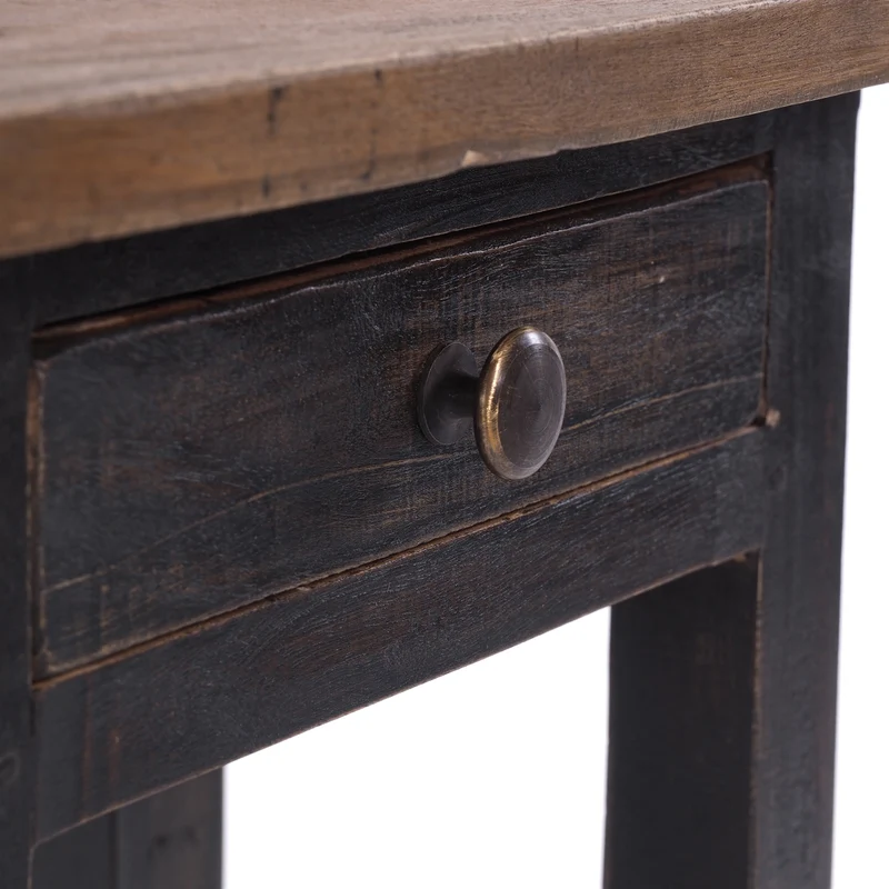 Telefontisch PLANTA | 52x34cm (HxB), Nachtschrank mit Schublade | Farbe: 04 schwarz-natur