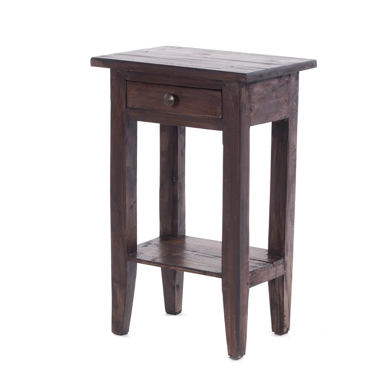 Telefontisch PLANTA | 52x34cm (HxB), Nachtschrank mit Schublade | Farbe: 03 dunkelbraun