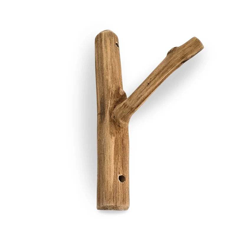 GARDEROBENHAKEN LIMB | Teakholz ca. 15cm(H) Garderobenhaken aus Ästen