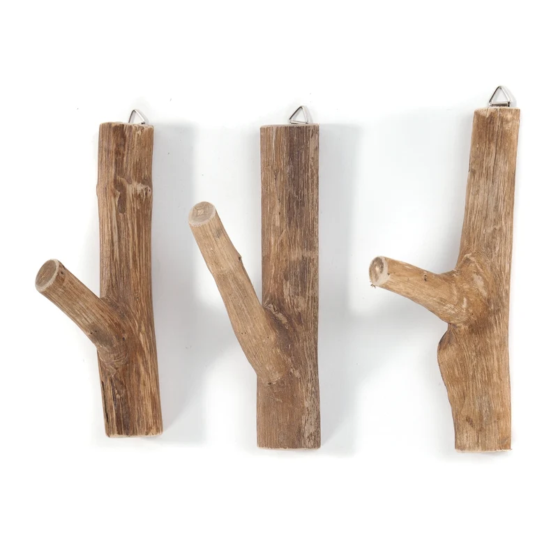 GARDEROBENHAKEN LIMB | Teakholz ca. 15cm(H) Garderobenhaken aus Ästen
