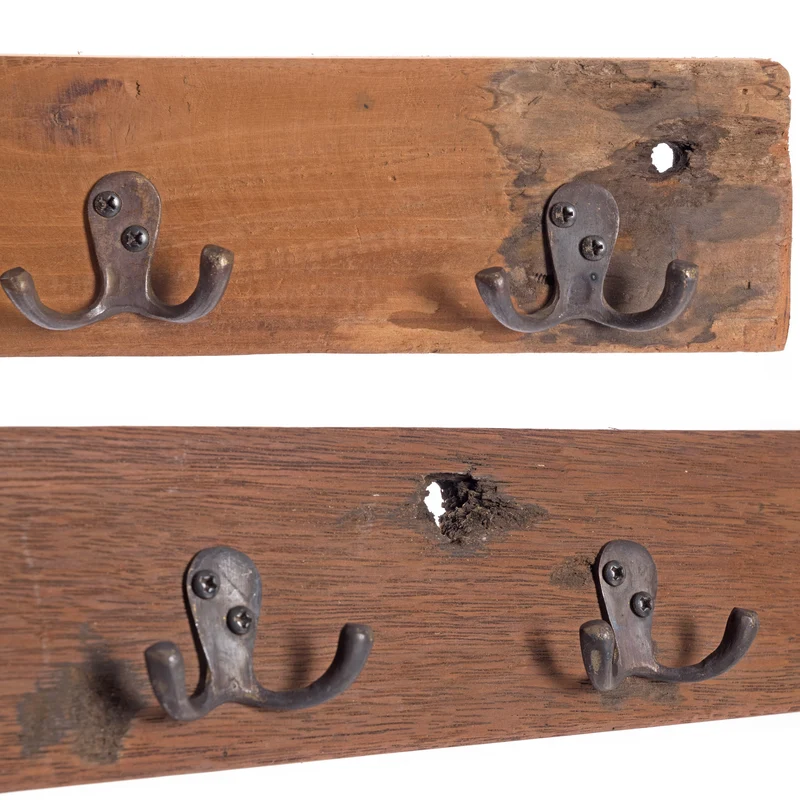 VINTAGE WANDGARDEROBE CASA | 60x8cm(BxH) Hakenleiste mit 5 Doppelhaken
