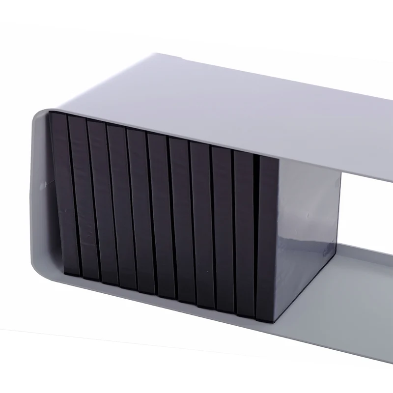 LOUNGE DESIGN CD REGAL "CUBE" | 80cm, Metall | für ca 70 CDs | Farbe: weiß