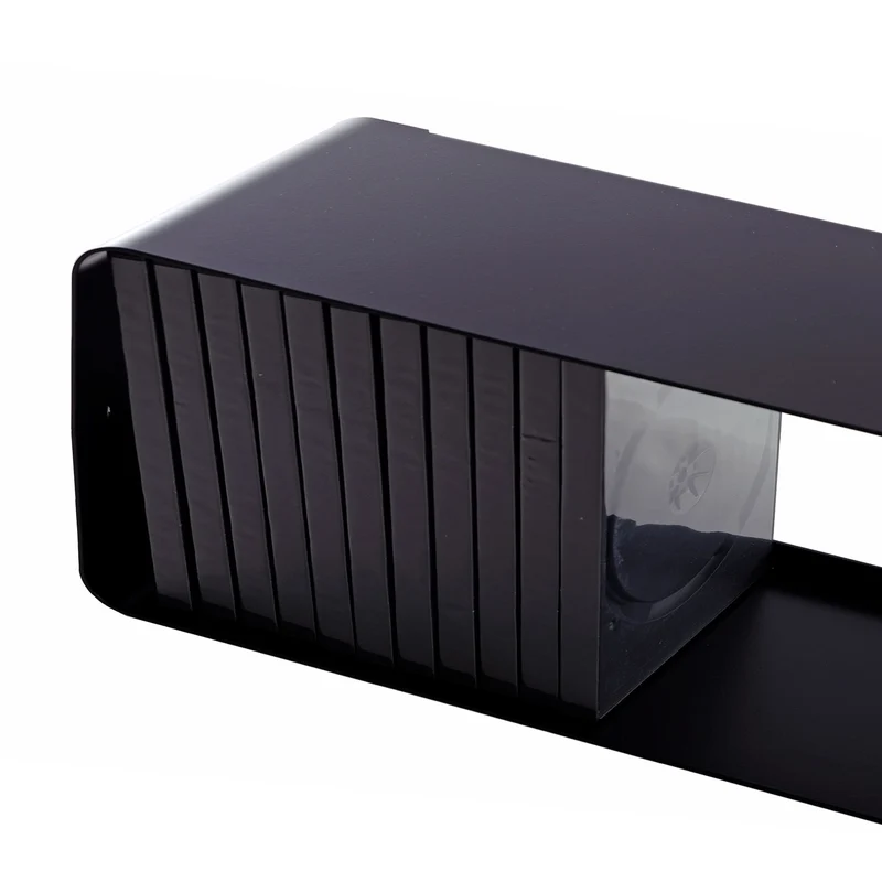 LOUNGE DESIGN CD REGAL "CUBE" | 80cm, Metall | für ca 70 CDs | Farbe: schwarz