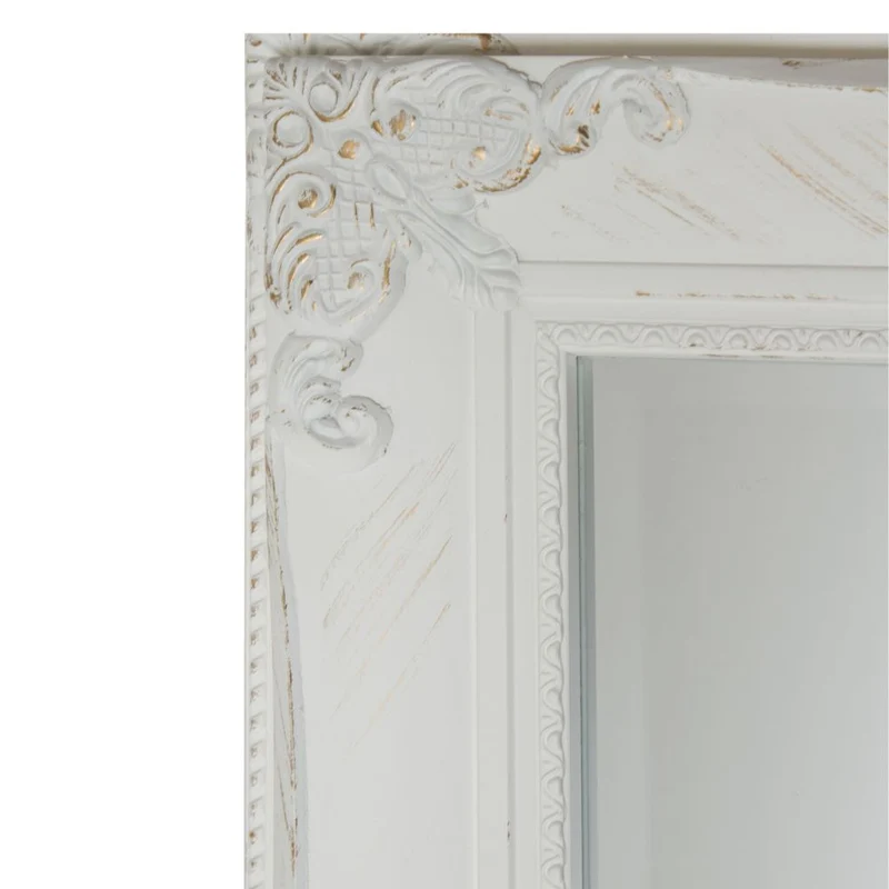 Stilvoller Spiegel GRANDE 190x65cm antik-weiss Barockstil Facette