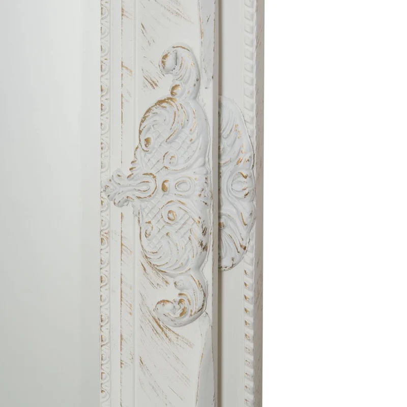 Stilvoller Spiegel GRANDE 190x65cm antik-weiss Barockstil Facette