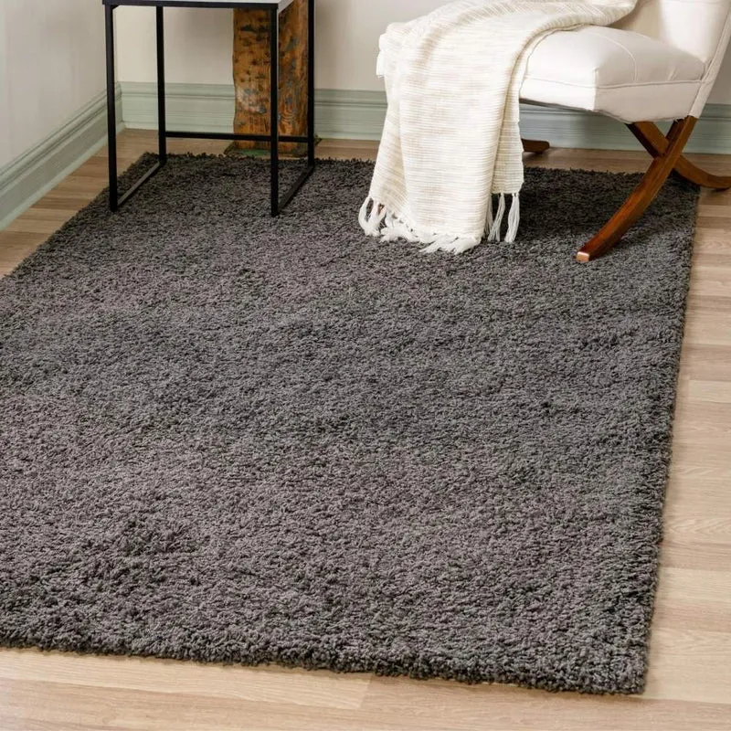 Teppich HIGH-FLOR Rechteckig Dunkelgrau 150x245 cm