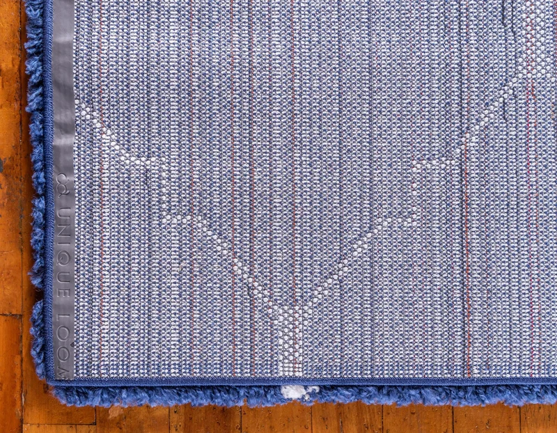Teppich MARA Shaggy Läufer Dunkel-Marineblau 80x305 cm