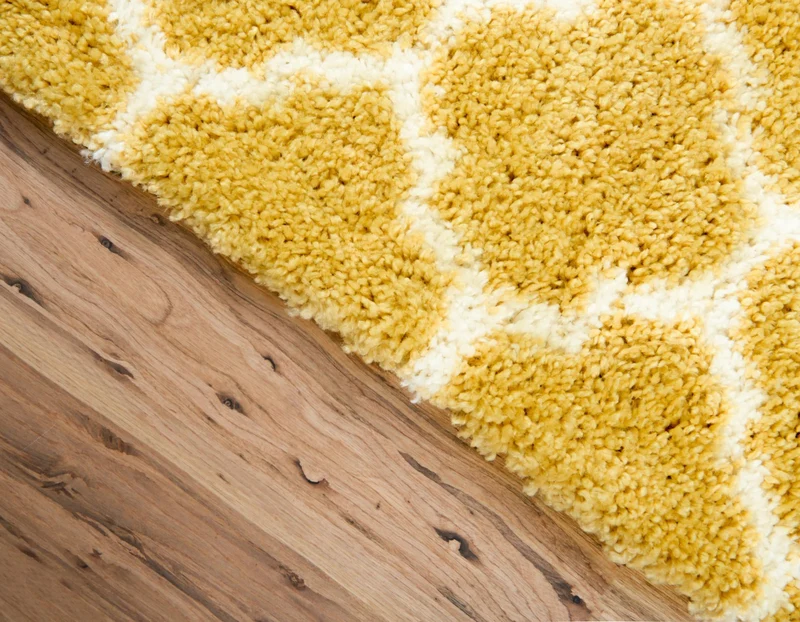 Teppich MARA Shaggy Läufer Narzissen-Gelb 80x305 cm