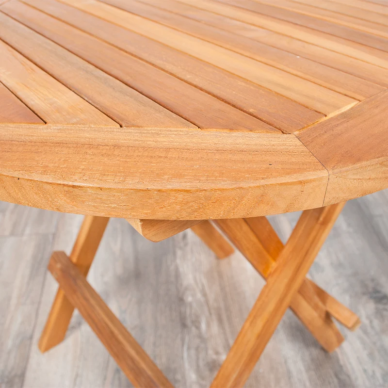 Teak Klapptisch KURSI ca. D50cm Natural