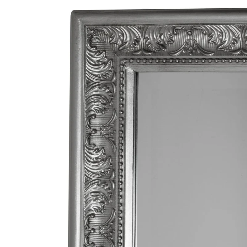 Traumhafter Spiegel FIORAL 82x62cm antik-silber Facette