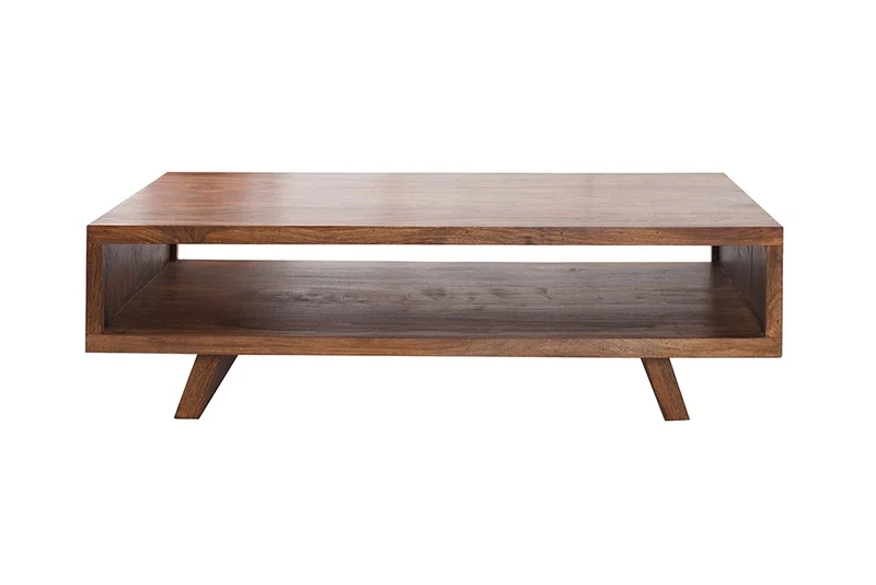 Puristischer Couchtisch SHIVA ca.110cm Sheesham TV-Board