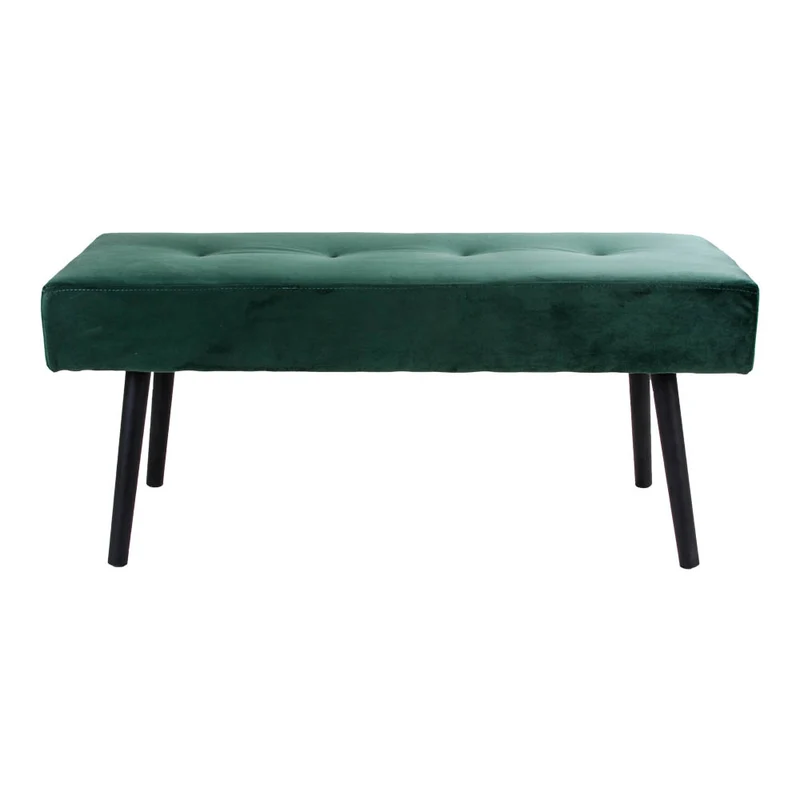 Elegante Bank BISKY dunkelgrün Samt 100cm