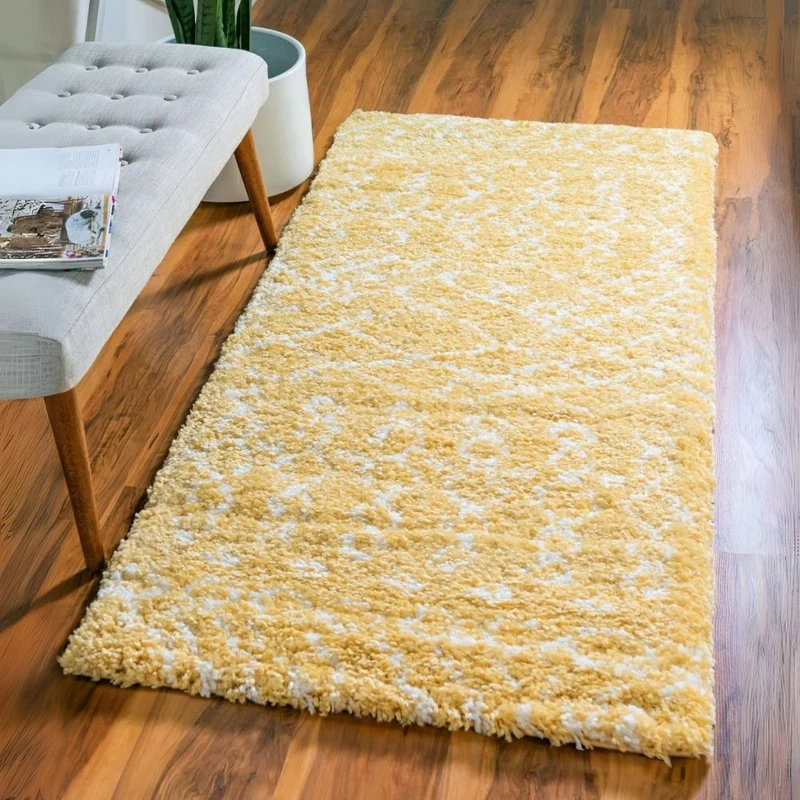 Teppich MARA Shaggy Läufer Vanille 80x305 cm