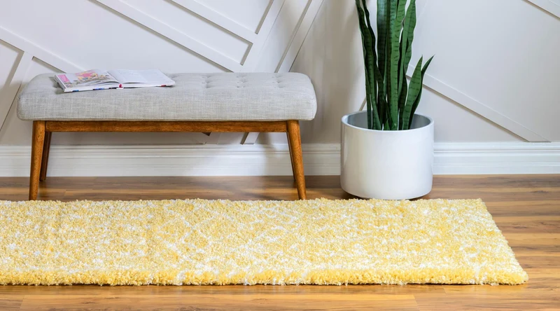 Teppich MARA Shaggy Läufer Vanille 80x185 cm