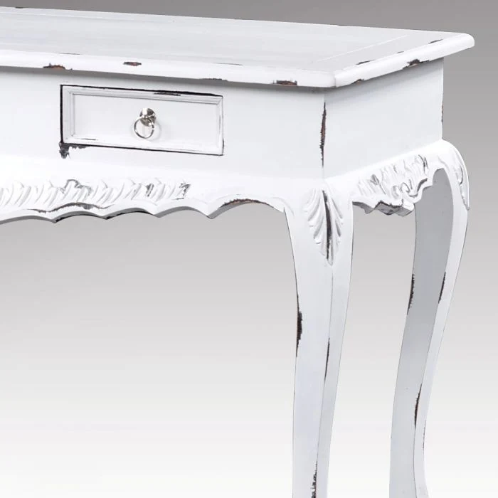 Konsole WHITE im Shabby-Chic Stil mit 2 Schubladen