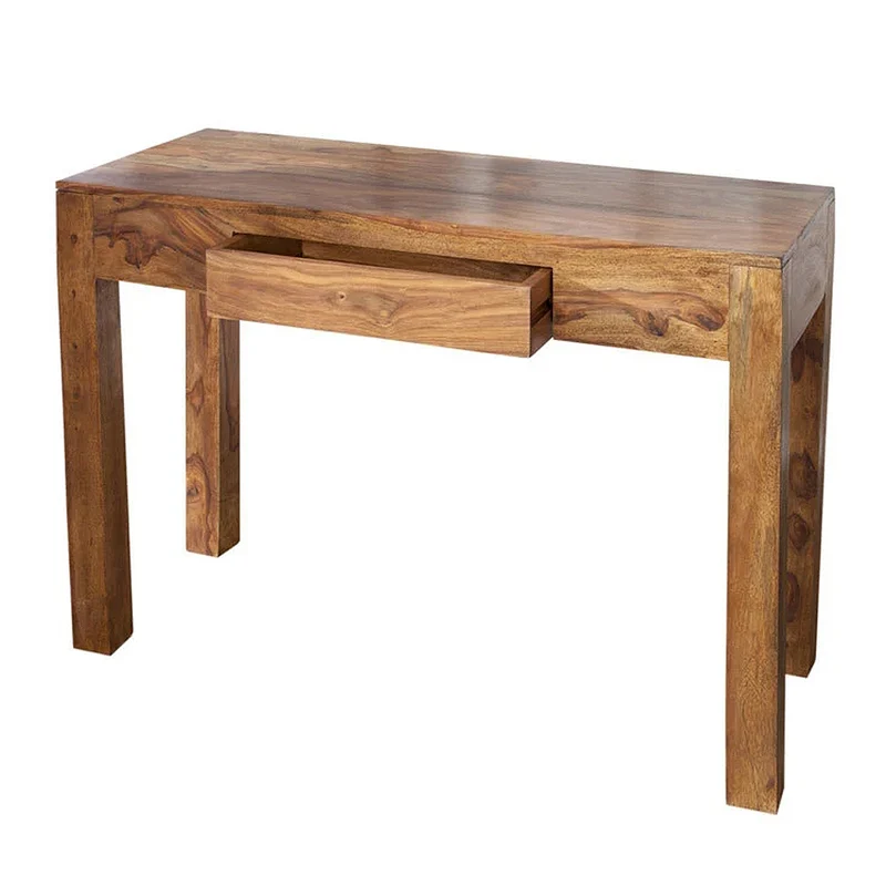 Design Schreibtisch KARA 100cm mit Schublade massiv Palisander