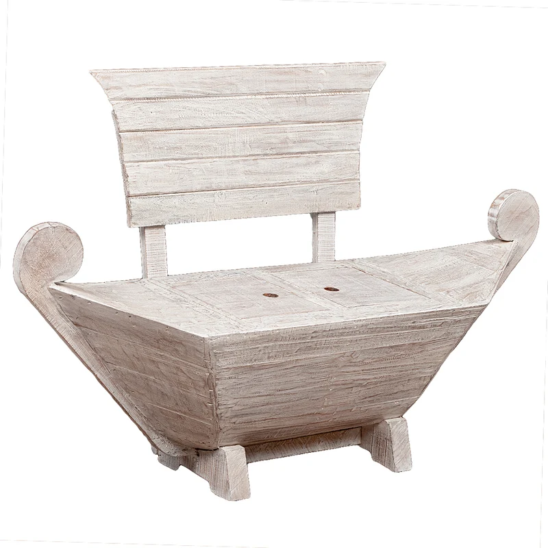 Sitzbank BARCO ca. L155cm White Wash Mahagoni Teak