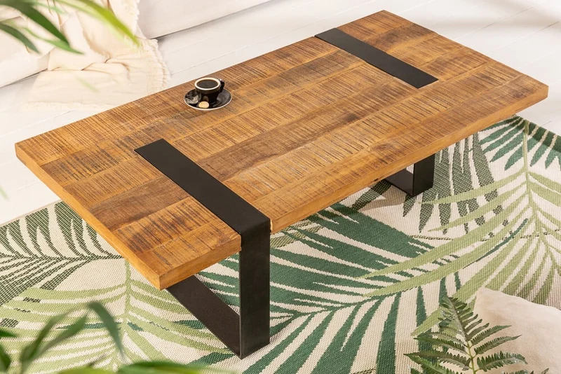 Massiver Couchtisch ARTE-PLUS 100cm natural Mango-Holz