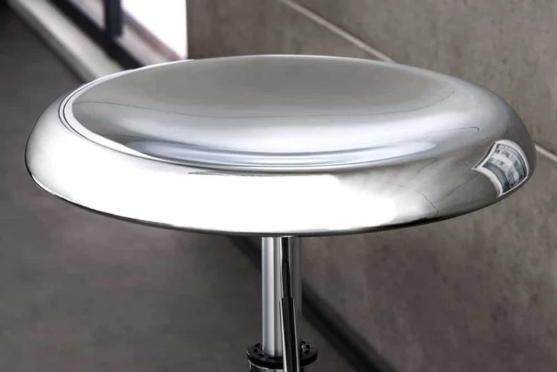 Urbaner Barhocker FABRICA Chrom silber höhenverstellbar Metall
