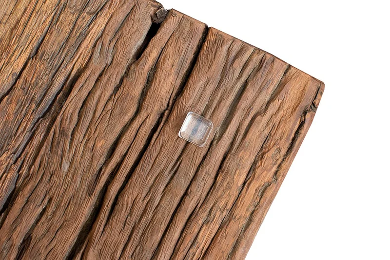 Unikat Esstisch OLD TEAK 200cm inkl. Glasplatte und Stahlgestell