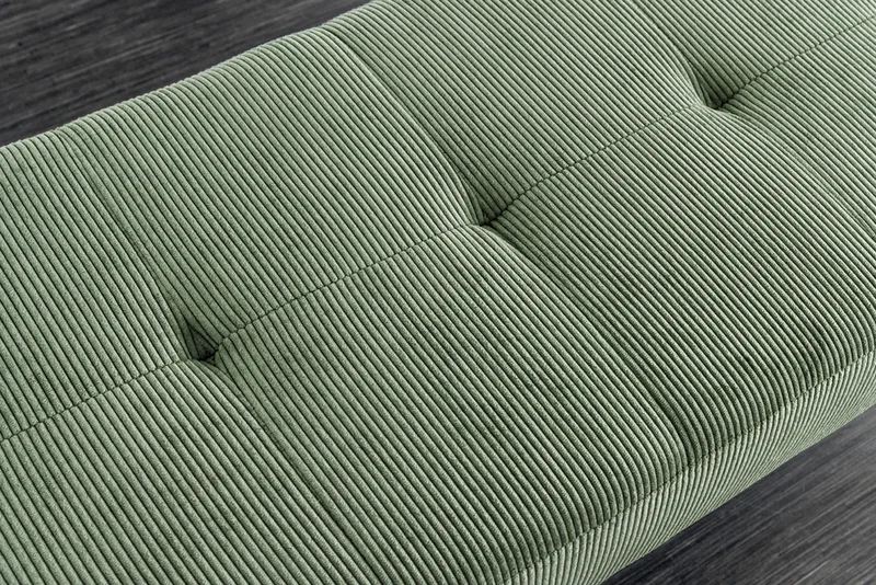 Moderne Sitzbank BELLE 100cm grün Cord