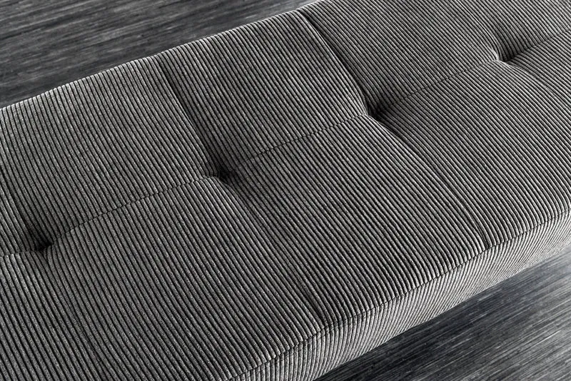 Moderne Sitzbank BELLE 100cm dunkel-grau Cord