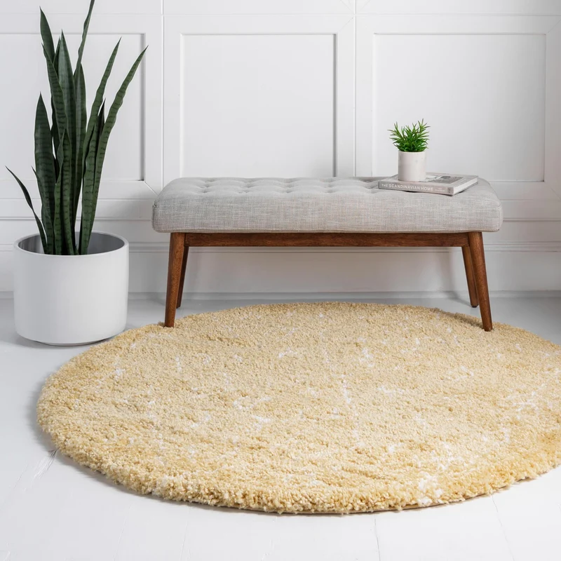 Teppich "MARA Shaggy" Rund Gelb 150x150 cm