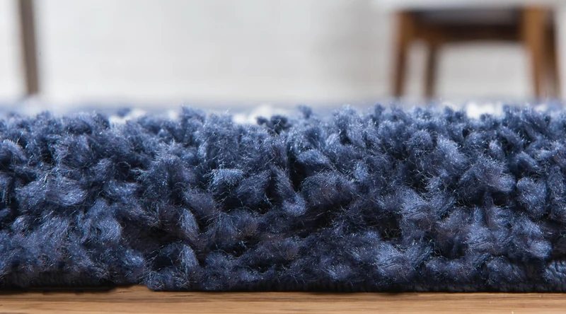 Teppich MARA Shaggy Läufer Marineblau 80x185 cm