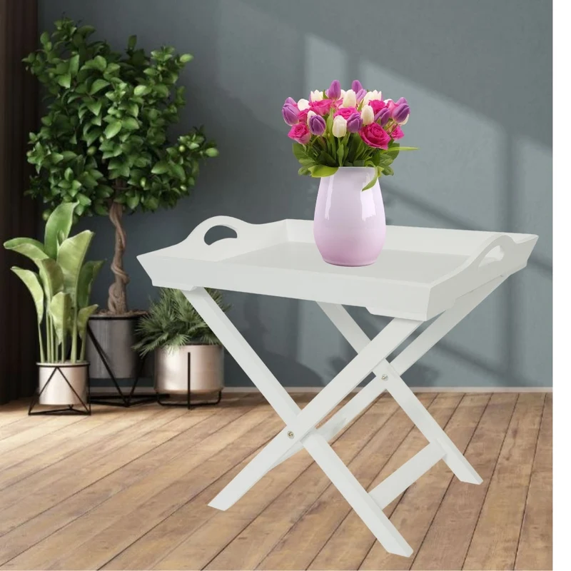Tabletttisch GIGI weiss 57cm Landhaus