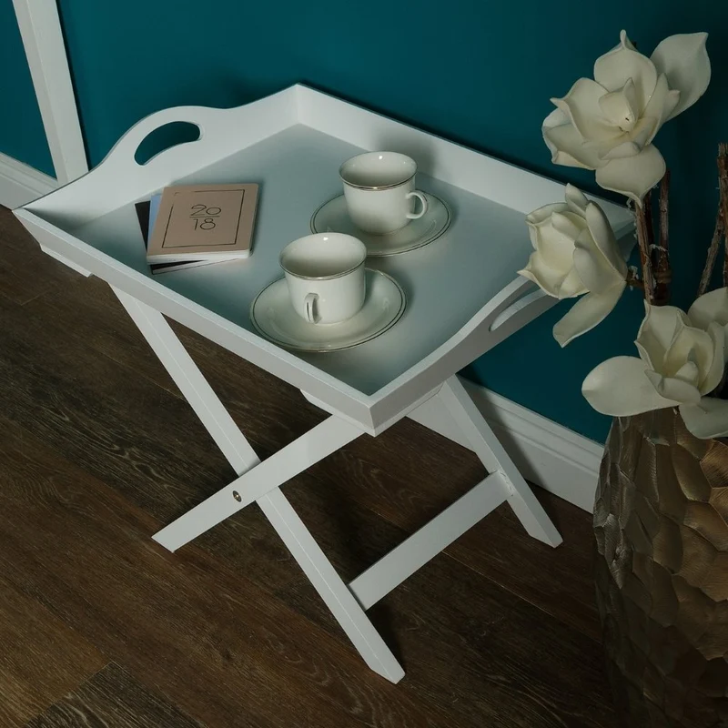 Tabletttisch GIGI weiss 57cm Landhaus