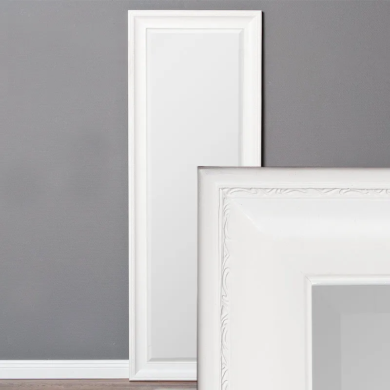 Eleganter Spiegel COPIA Pur-Weiß 140x50cm Holzrahmen