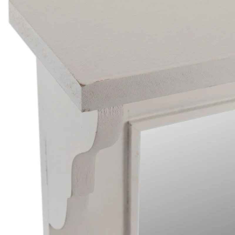 Landhaus Spiegelgarderobe LEA 95cm weiss Shabby-Chic