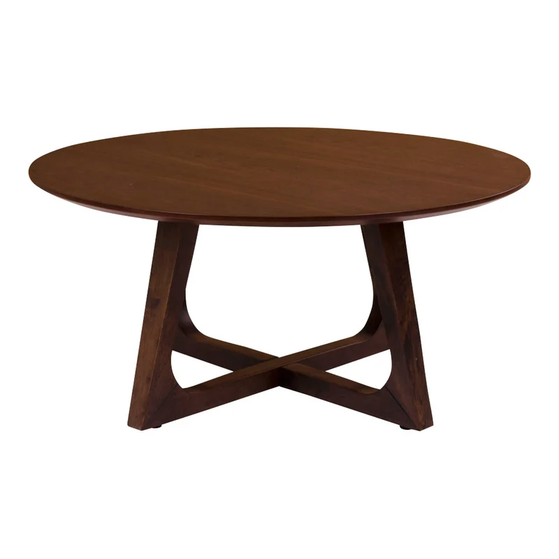 Design Couchtisch PURE in Walnuss Furnier Ø 75 cm