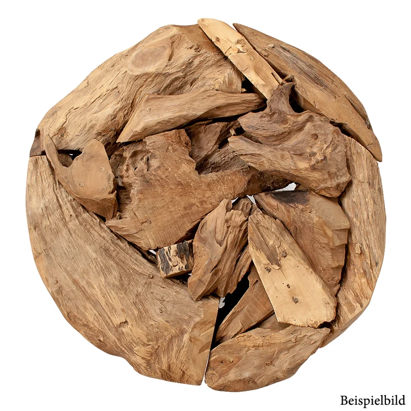 Teakwurzel Couchtisch BOSCO 60cm Natural Massivholz Glasplatte