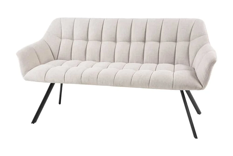 Moderne Sitzbank LYON 165cm mit Lehnen champagner beige