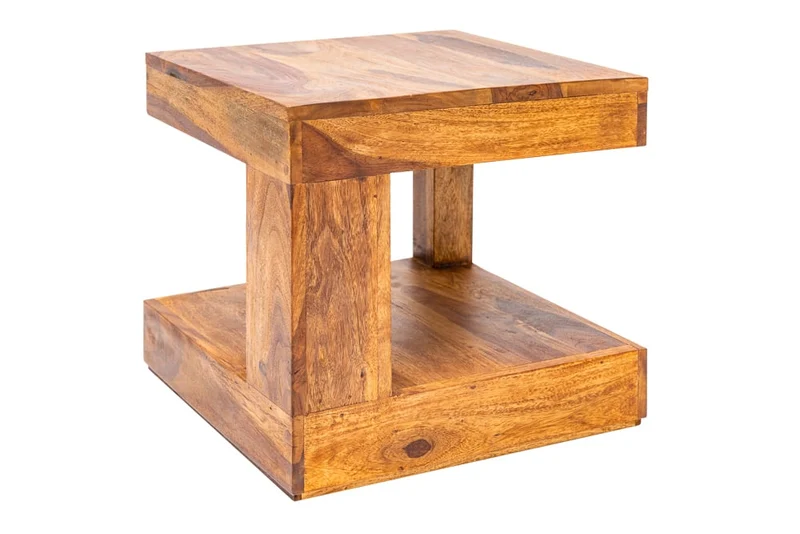 Puristischer Couchtisch SHIVA 45cm Massivholz Palisander