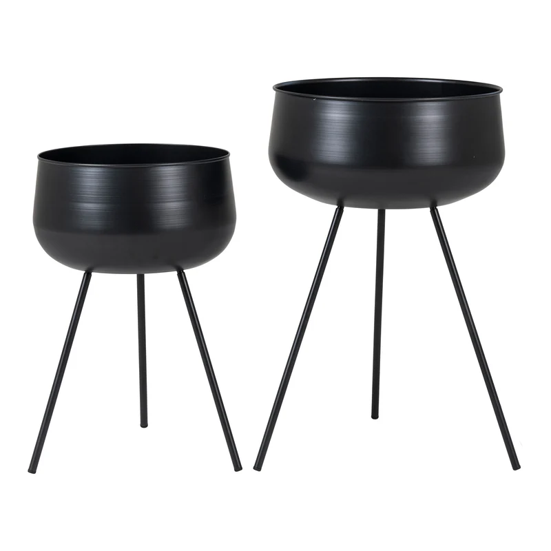 Modernes Blumentopf-Set (2-tlg.) DOLA schwarz