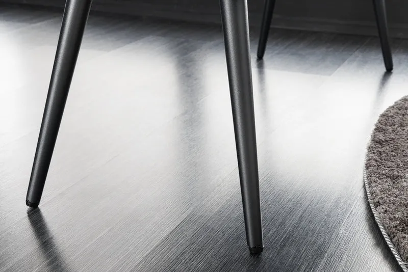 Moderne Sitzbank BELLE 100cm dunkel-grau Samt